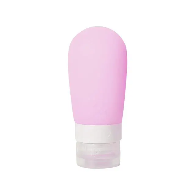 Alt view image 4 of 7 - Travel Bottles for Toiletries, 2.7oz Silicone Travel Size Containers, 3 Pack TSA Approved Leak-Proof Reusable Squeezable Refillable Shampoo and Conditioner Bottles (Pink, Purple, Green)