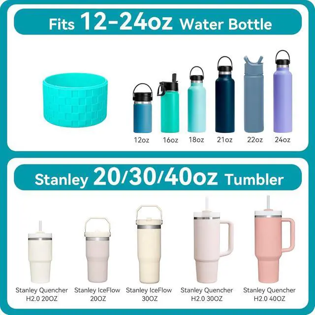 Alt view image 4 of 7 - Silicone Boot Compatible with Stanley 20-40oz Quencher Cup
