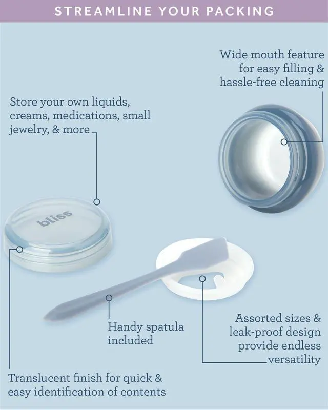 Alt view image 5 of 7 - Travel Bottles Set 10 Piece TSA Approved Leak Proof Refillable