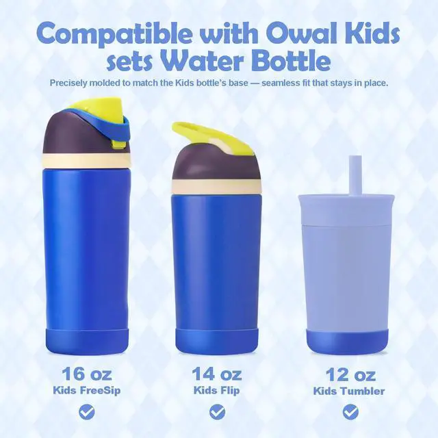 Alt view image 2 of 7 - Silicone Bottle Boot for Owala Kids Water Bottles, Compatible with Owala FreeSip 16oz,12oz, Kids Tumbler 15oz,Flip 14oz Food-Grade Anti-Slip, Scratch-Resistant,for School&Travel