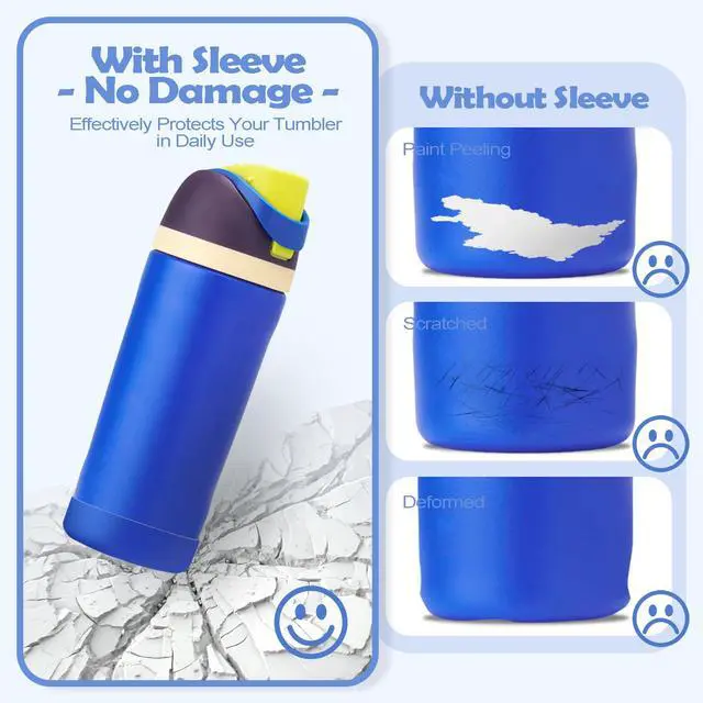 Alt view image 4 of 7 - Silicone Bottle Boot for Owala Kids Water Bottles, Compatible with Owala FreeSip 16oz,12oz, Kids Tumbler 15oz,Flip 14oz Food-Grade Anti-Slip, Scratch-Resistant,for School&Travel