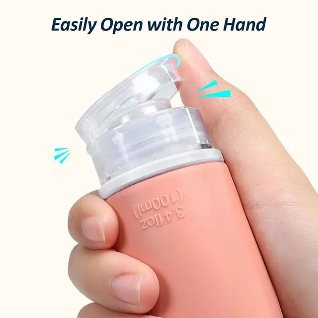 Alt view image 5 of 7 - TSA Approved Travel Bottles Set - 3.4 oz Silicone Containers
