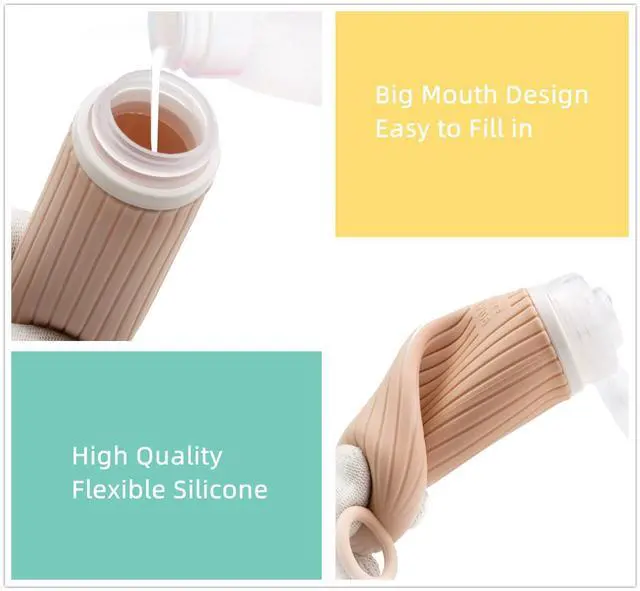 Alt view image 2 of 7 - Refillable Bottles Leak Proof Camping Travel Containers with Shower Lanyard,3oz TSA Approved Squeezable Silicone Travel Tube Set for Gym Shampoo Lotion Soap