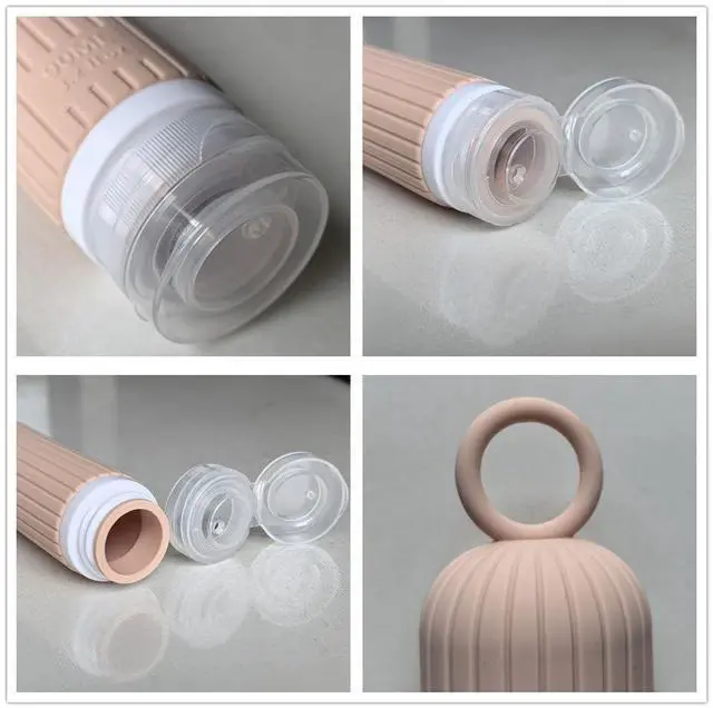 Alt view image 3 of 7 - Refillable Bottles Leak Proof Camping Travel Containers with Shower Lanyard,3oz TSA Approved Squeezable Silicone Travel Tube Set for Gym Shampoo Lotion Soap