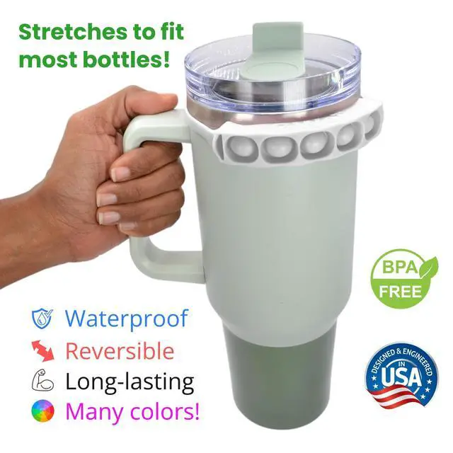 Alt view image 2 of 7 - Hydration Tracker for Water Bottles, Helps You Drink More (Grey Skies)