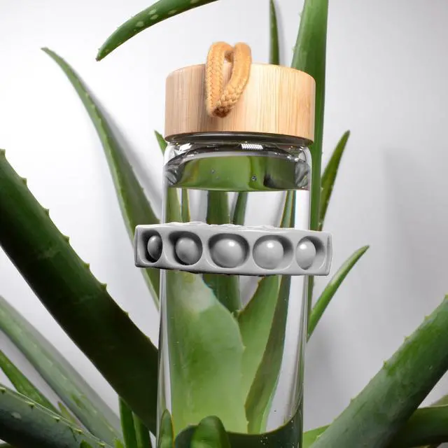 Alt view image 7 of 7 - Hydration Tracker for Water Bottles, Helps You Drink More (Grey Skies)