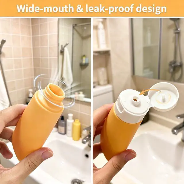 Alt view image 2 of 6 - Travel Bottles for Toiletries, for Shampoo and Conditioner, Colorful 4 Pcs