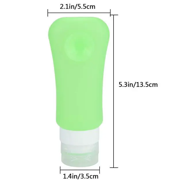 Alt view image 3 of 7 - Approved Travel Bottles Sets, 3 Ounce Leakproof Silicone Toiletry Tubes Travel Containers Travel Size Bottles Portable Leakproof for Shampoo Lotion Toiletries