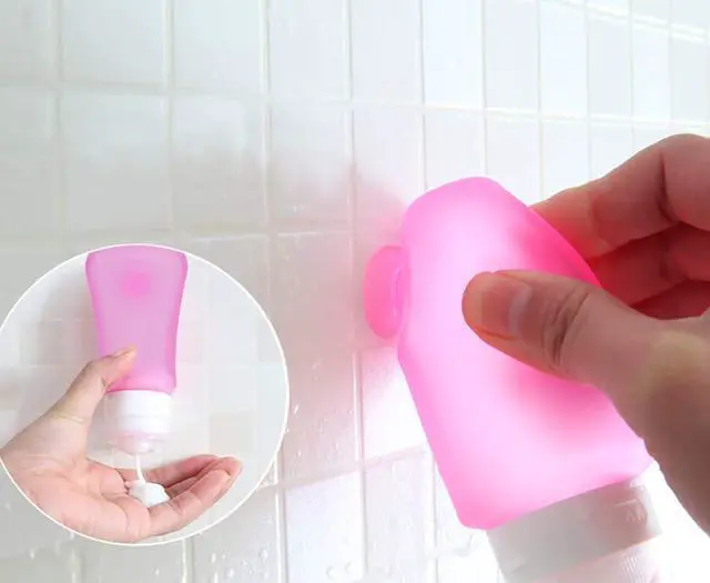 Alt view image 6 of 7 - Approved Travel Bottles Sets, 3 Ounce Leakproof Silicone Toiletry Tubes Travel Containers Travel Size Bottles Portable Leakproof for Shampoo Lotion Toiletries