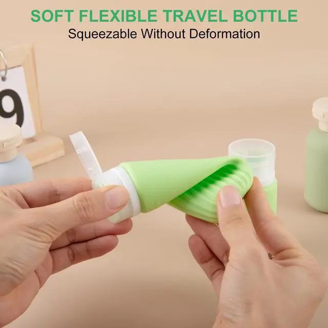 Alt view image 3 of 7 - Travel Bottles for Toiletries, 25 Pack TSA Approved Travel Size Containers for Toiletries, Leak Proof Refillable & Squeezable Toiletry Bottles Kit with Clear Bag for Shampoo Lotion Cream Conditioner