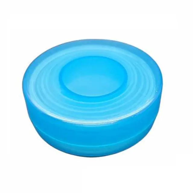 Alt view image 4 of 4 - Travel Size Collapsible Drinking Cup and Built in Pill Box Case - Blue (1-Pack)