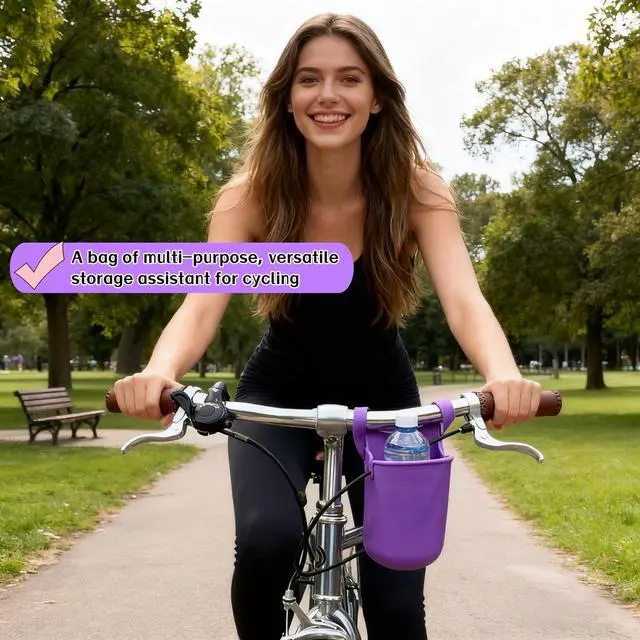 Alt view image 2 of 7 - Universal Foldable Silicone Cup Holder Dual-Open Design fits Most Bottles&Cups.Leak-Proof, Food-Grade Silicone,Easy to Clean.for Adults&on Bikes,Walks,Outdoors.Secure,Foldable,Hands-Free Convenience