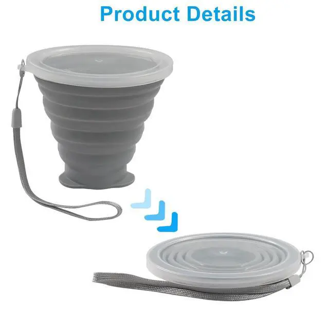 Alt view image 5 of 5 - Collapsible Cup, Blue and Gray