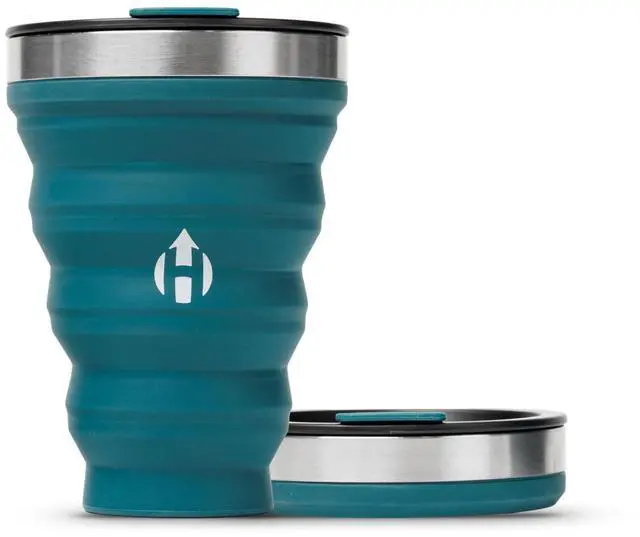 Main image of Collapsible Tumbler, Packable Travel Cup with Steel Rim