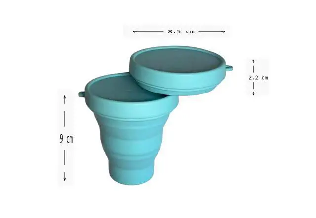 Alt view image 3 of 7 - Collapsible Travel Cup, Foldable Silicone Cup with Lid and Strap, 200ml Portable Reusable Drinking Cup for Camping, Hiking, Picnic, Outdoor Travel and Daily Use