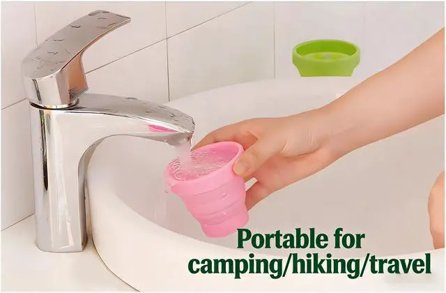 Alt view image 2 of 7 - Colorful Folding Silicone Cup Travel Cup Camping Cup
