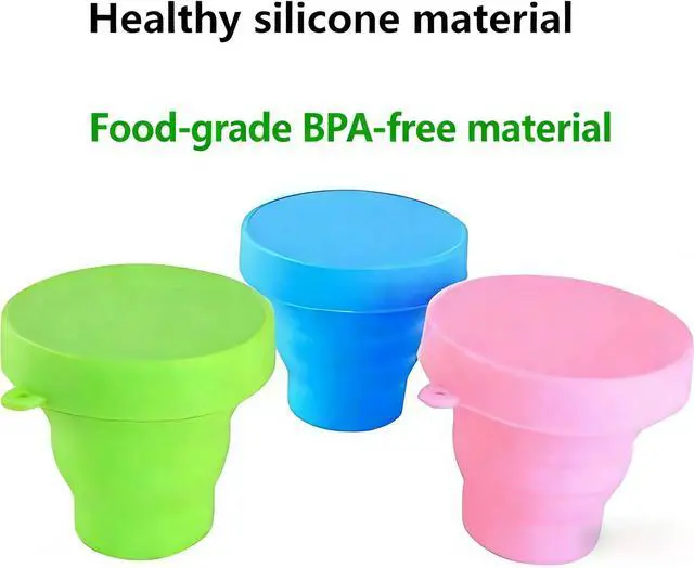 Alt view image 3 of 7 - Colorful Folding Silicone Cup Travel Cup Camping Cup