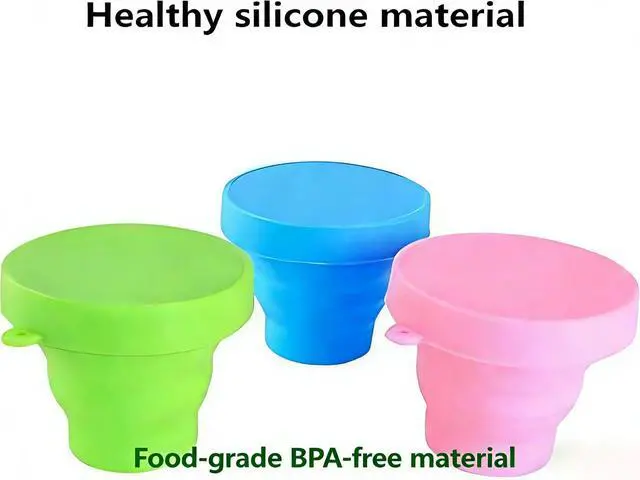 Alt view image 7 of 7 - Colorful Folding Silicone Cup Travel Cup Camping Cup