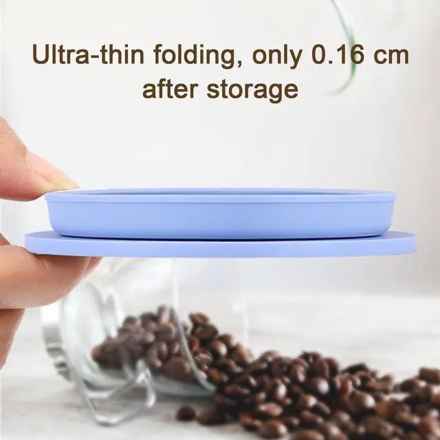 Alt view image 5 of 7 - Collapsible Paperless Pour Over Coffee Dripper, Single Cup Travel Pour Over Coffee Maker Camping, Portable Silicone PourOver Coffee Filter with Reusable Metal Mesh Filter (Blue)