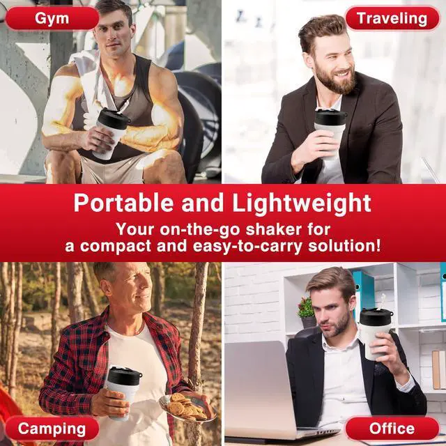 Alt view image 6 of 7 - Protein Shaker Bottle Collapsible - Food-Grade, Leakproof Lid 600mL/20oz Shaker - Reusable Silicone Shaker Cups for Protein Shakes for Gym-goers & Travelers