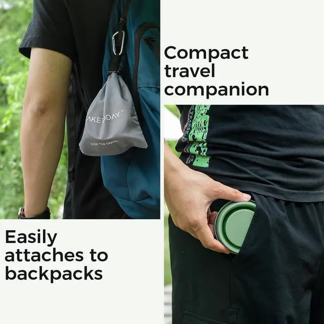 Alt view image 5 of 7 - Collapsible Cup 8 oz, Foldable with Lid for Travel, Navy