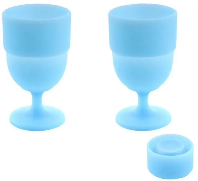 Main image of Portable Collapsible Silicone Wine Glasses Travel Camp Wine Glasses for Picnic Indoor Outdoor Home Wedding Festival Anniversary Party, Reusable, Capacity 6.76 Oz