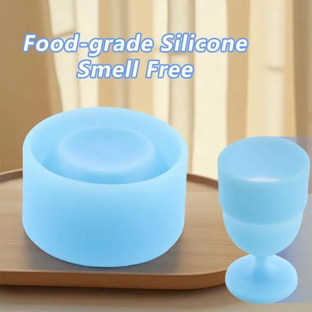 Alt view image 7 of 7 - Portable Collapsible Silicone Wine Glasses Travel Camp Wine Glasses for Picnic Indoor Outdoor Home Wedding Festival Anniversary Party, Reusable, Capacity 6.76 Oz