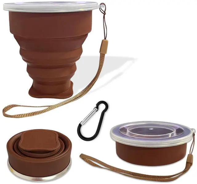 Main image of Collapsible Cup- Silicone Foldable Expandable Folding Drinking Cup -Reusable Portable Mugs-Cup For Travel, Camping, Hiking, Holiday Vacation, Outdoor Sports Coffee