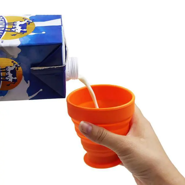 Alt view image 5 of 7 - Collapsible Silicone Cup - 6 Piece Collapsible Silicone cup with Lid, Expandable Drinking Glasses Set, Reusable cup, Suitable for Camping and Hiking