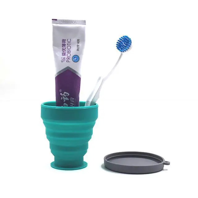 Alt view image 4 of 7 - Collapsible Silicone Cup - 6 Piece Collapsible Silicone cup with Lid, Expandable Drinking Glasses Set, Reusable cup, Suitable for Camping and Hiking