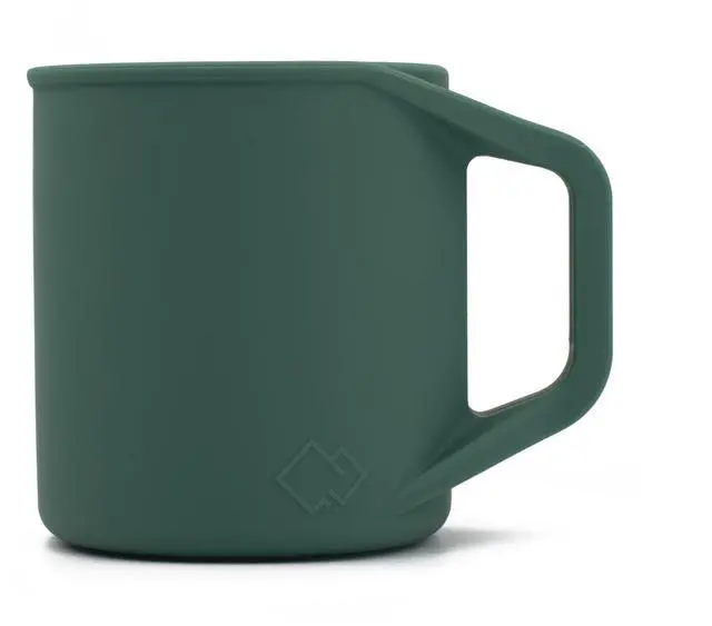 Main image of Silicone Coffee Cup - Food Grade Silicone Camping Mug with Handle - Portable, Collapsible Coffee Mug - BPA Free, Dishwasher Safe and Microwave Safe 12- oz (Evergreen, 1 Pack)