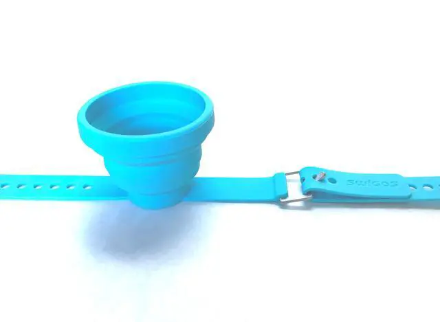 Alt view image 6 of 7 - Collapsible and Portable Shot Ski Kit - 4-pack w/ carrying pack. Silicone cups with an adjustable strap that turn any object into a "shot ski"
