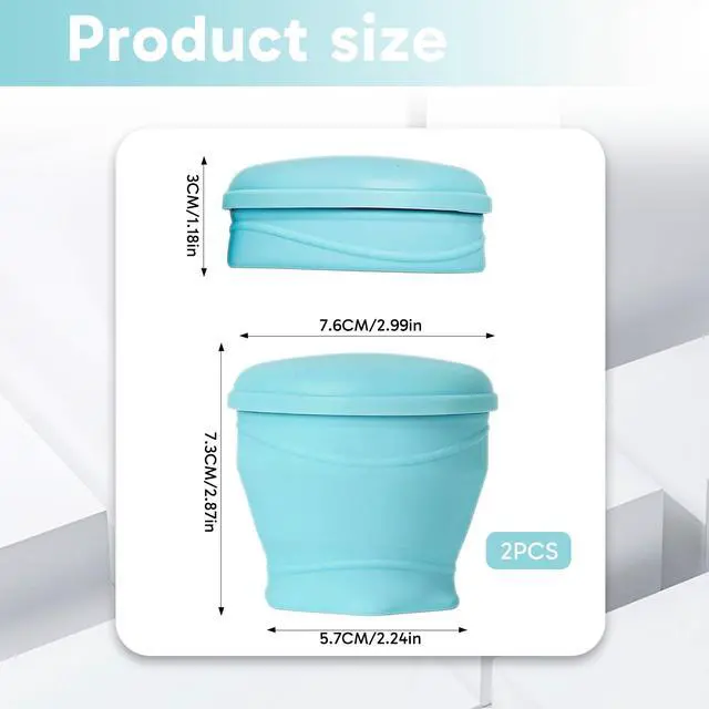 Alt view image 2 of 7 - Collapsible Cup, Folding Cup With Lid, 6Oz/ 180Ml Portable Pocket Cup For Mouthwash, Hiking, Camping, Travel, Outdoor Activities, 1 Pink + 1 Blue