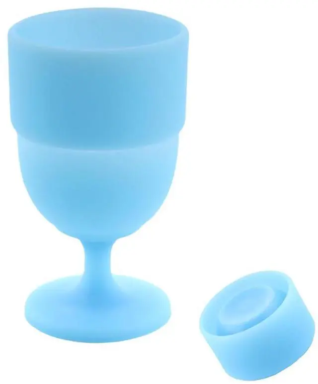 Main image of Portable Collapsible Silicone Wine Glasses Travel Camp Wine Glasses for Picnic Indoor Outdoor, Reusable, Capacity 6.76 Oz