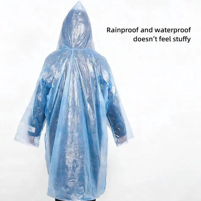 Alt view image 6 of 6 - Travel Essential Kit for Outdoor Enthusiasts | Disposable Bath Towel + Rain Poncho + Collapsible Silicone Water Bottle | Compact Set for Soccer Cup,Stadium Games, Camping, Hiking