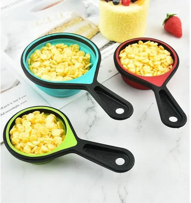 Alt view image 4 of 6 - Collapsible Silicone Measuring Cups and Spoons Set