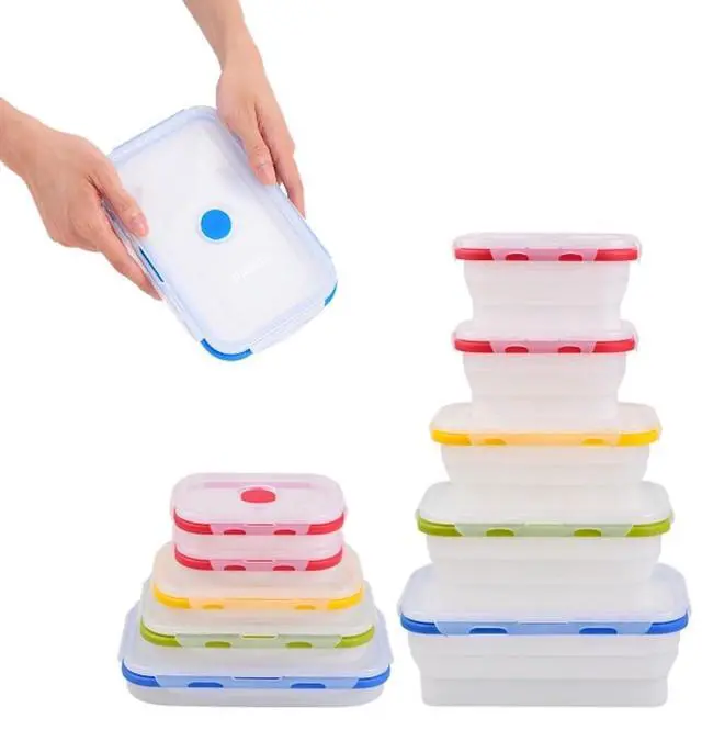 Main image of Collapsible Food Storage Containers, 5 Piece, 12-40 oz