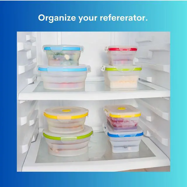 Alt view image 6 of 7 - Collapsible Food Storage Containers, 5 Piece, 12-40 oz