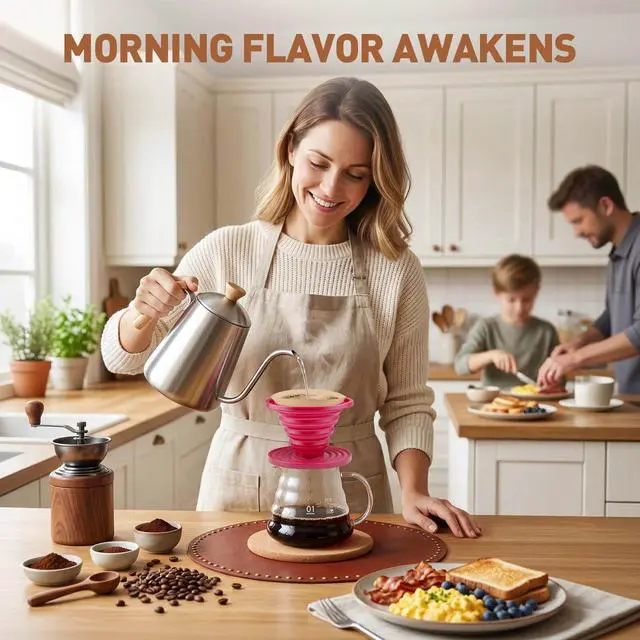 Alt view image 4 of 7 - Collapsible Pour Over Coffee Dripper, Silicone Filter Holder
