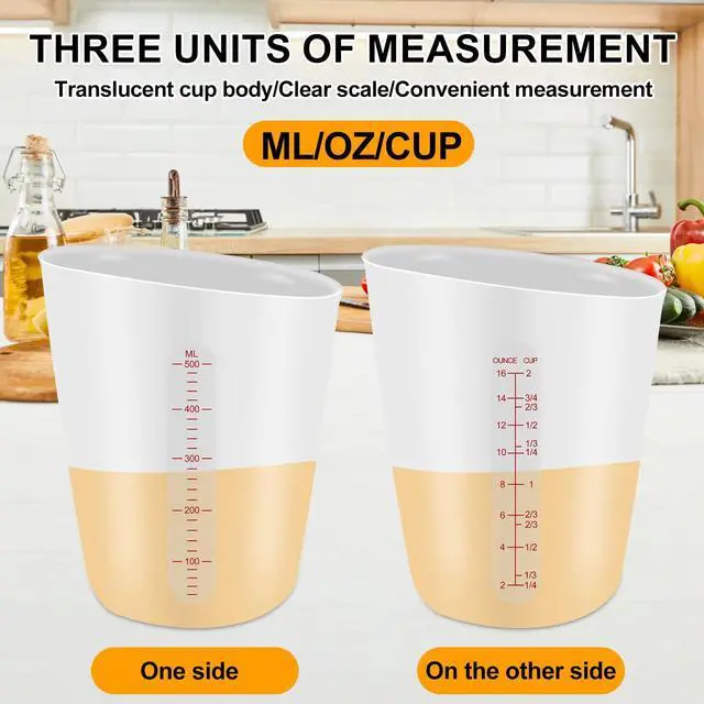 Alt view image 3 of 7 - Silicone Measuring Cups Flexible Chocolate Melting Cup