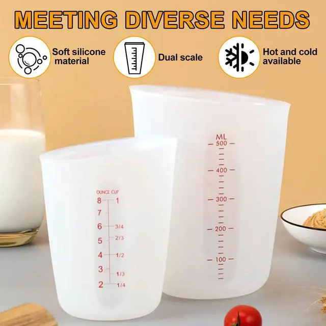 Alt view image 4 of 7 - Silicone Measuring Cups Flexible Chocolate Melting Cup