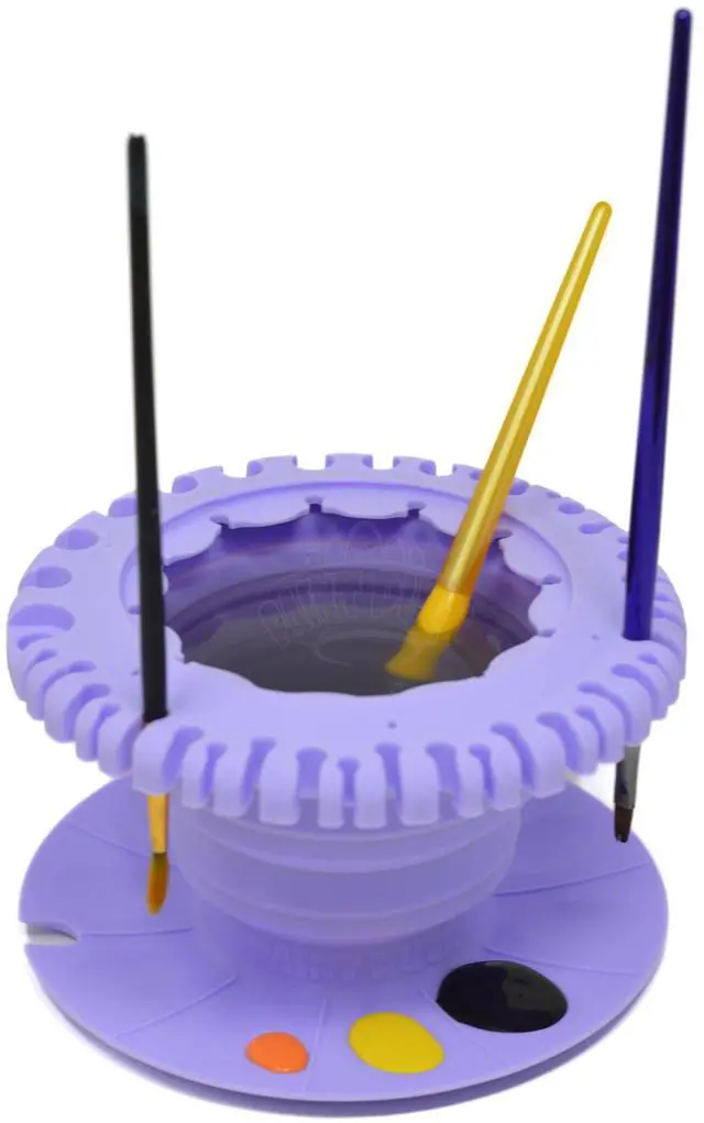 Main image of CollapsiBowl Paint Brush Cleaner Rinse Cup, Purple