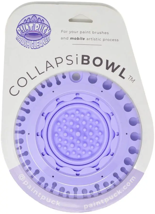 Alt view image 2 of 6 - CollapsiBowl Paint Brush Cleaner Rinse Cup, Purple