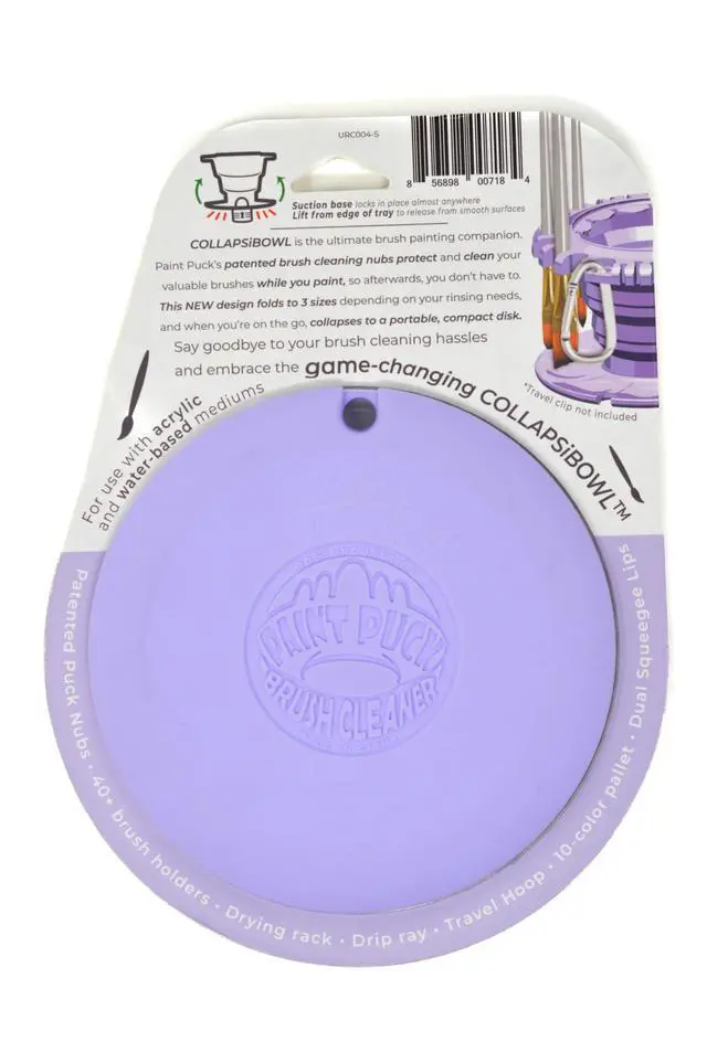 Alt view image 4 of 6 - CollapsiBowl Paint Brush Cleaner Rinse Cup, Purple