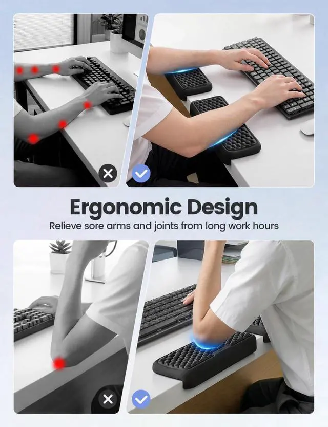 Alt view image 2 of 7 - Elbow Rest Pad, L-Shaped Arm Rest Elbow Pad, Desk Edge Cushion