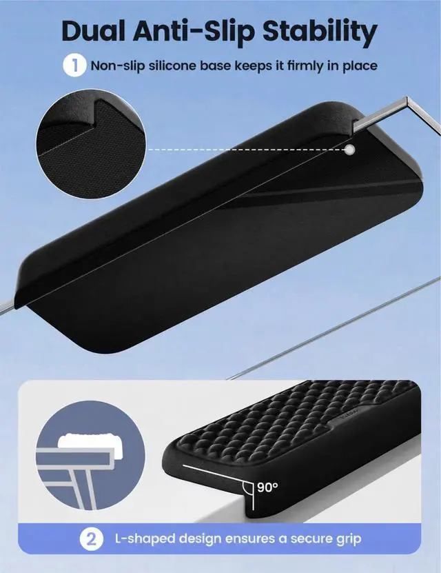 Alt view image 4 of 7 - Elbow Rest Pad, L-Shaped Arm Rest Elbow Pad, Desk Edge Cushion