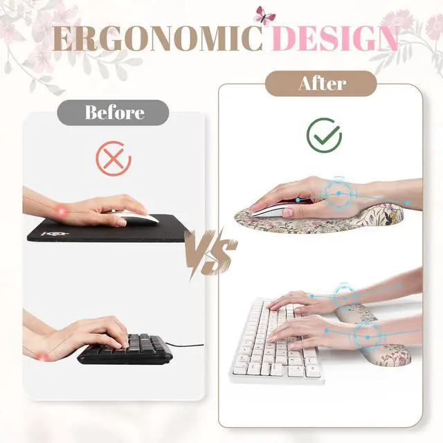 Alt view image 3 of 7 - Beige Keyboard Mat 35.4"x15.7", Desk Protector for Workspace