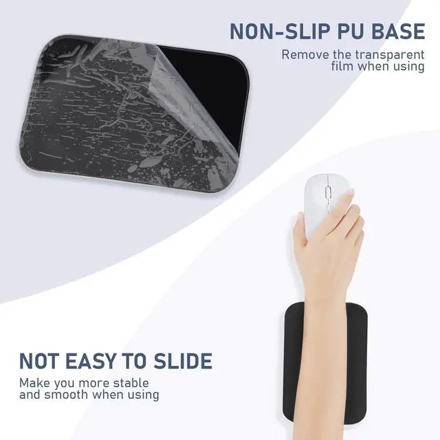 Alt view image 5 of 7 - Elbow Rest Pads for Desk, Black Ergonomic Wrist Rest Arm Rest Pads