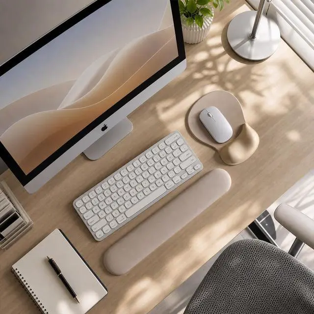 Alt view image 2 of 7 - ErgoComfort Gel Wrist Rest Mouse Pad-Ergonomic Office Mousepad with Wrist Support-Non-Slip, Design Desk Accessories Mat for Home&Game Decor (06Nude Rest)