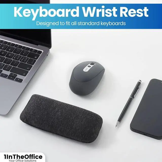 Alt view image 5 of 7 - Mouse Wrist Rest, Beaded Wrist Support Pad Ergobeads, Black